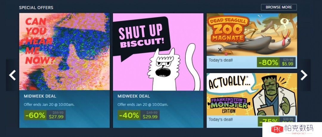 Steam每日特惠更新：宣传位增加 新添促销回顾功能